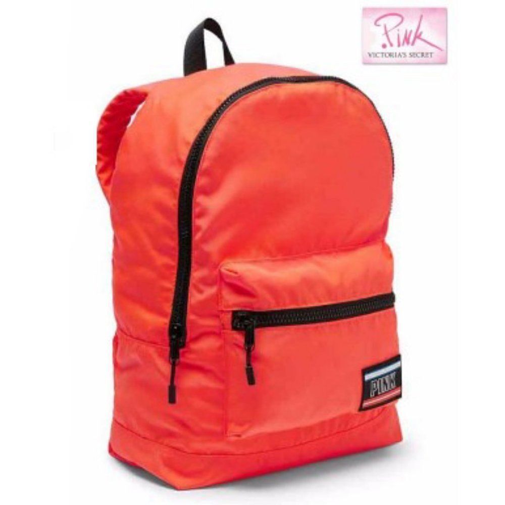 NWT VICTORIA'S SECRET PINK Campus Orange Backpack